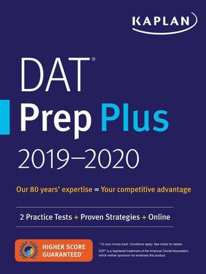 cover image of DAT Prep Plus 2019-2020